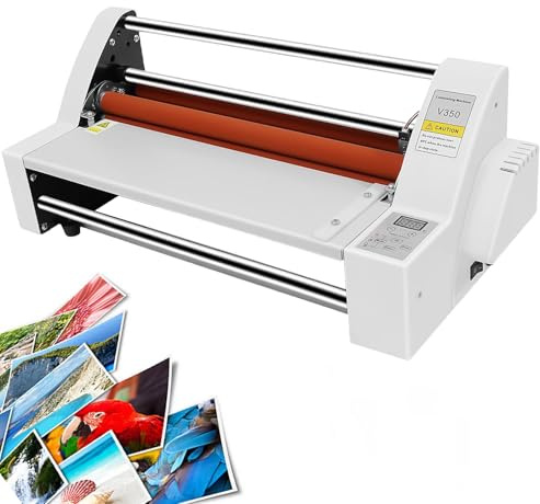 Dfdieratve Laminiergerät, Heiß-/Kalt-Rollenlaminator, Digitalanzeige, EIN- und Doppelseitige Thermo-Laminiermaschine, Desktop-Rollenlaminiergerät für Schule, Büro, gewerbliche Nutzung
