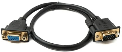 System-S D Sub15 Câble 50 cm HD VGA 15 broches mâle vers femelle DB15 Adaptateur