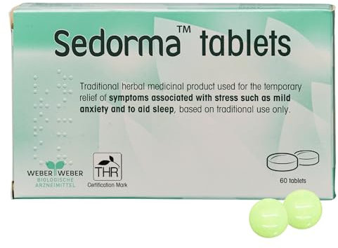 Natural Calming Tablets for Adults - 5-in-1 Herbal Stress & Anxiety Relief with Lavender, Valerian Root & Passion Flower | Gentle Support Supplement for Rest & Relaxation | Sedorma (60)