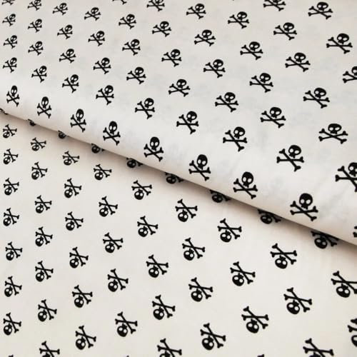 Baumwollstoff Military MAX Totenkopf von Riley Blake - Baumwolle ab 25 cm Länge