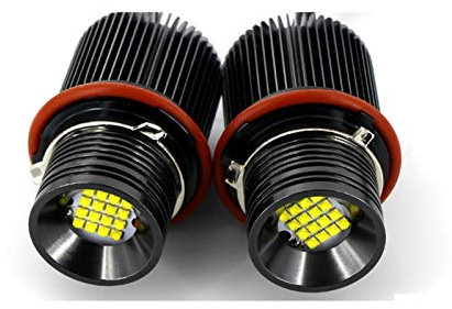 Angel Eyes,Angel Eyes Roller 2 stücke weiße Winkelaugen Marker Ring Glühbirne Passend für E39 E53 X5 E60 E61 E63 E64 E65 E66 E83 X3 E87 SUPER HELD