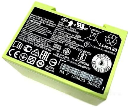 Batterie de Remplacement ABL-D1 1800 mAh Compatible avec Les aspirateurs Robots iRobot Roomba séries e et i e5 e6 i1 i1+ i2 i3 i3+ i5 i5+ i6 i6+ i7 i7+ j5 j7 Plus