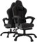 Devoko Silla Gaming de Tela, Sillas de Oficina Ergonómica con Masajeador, Cadeira Gamer con tapicería de muelles, con reposacabezas, reposapies, Ruedas, Regulable en Altura. Negro
