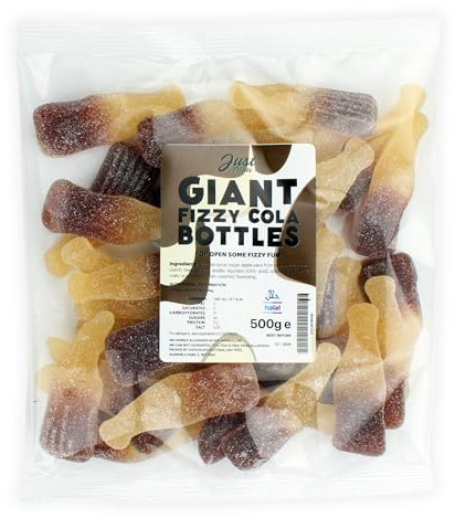 Just Treats Giant Fizzy Cola Bottles (500g Share Bag)