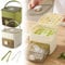 Ice Cube Maker Machine Counter Top Easy Press Double-Layer 48 Ice Making with Lid, Ice Bin and Tongs, Food-Grade Silicone Moulds, Release All Ice Cubes in One Second, Reusable Tray Storage Box (white)