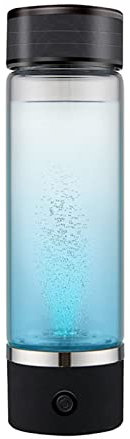 450ML Bouteille D'eau Alcaline À Hydrogène Ioniseur De Générateur D'eau Riche En Hydrogène Technologie PEM Mode 3 Minutes Pour Augmenter La Teneur En Hydrogène Jusqu'à 1000 PPB Avec Coffret Cadeau(Bla