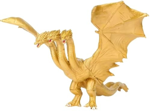 REOZIGN Ghidorah Figur, Drache Ghidorah mit drei Köpfen, 18 cm, handgefertigt, PVC, Statuendekoration, Geschenke