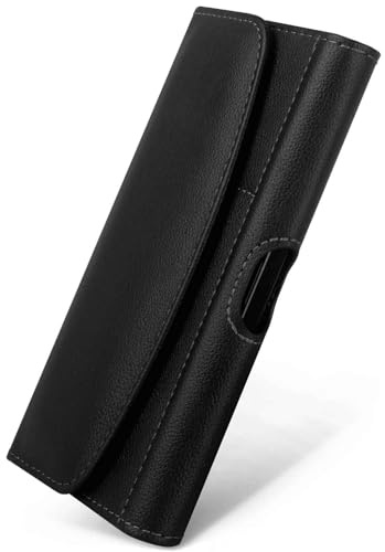 moex Snap Bag für Samsung Galaxy S25 Edge Handytasche Gürtel Tasche quer, Handy Gürteltasche mit Clip Halterung, Holster Quertasche PU Leder Etui Damen Herren Magnetverschluss, Schwarz