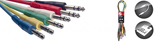 Stagg 18253 30 cm Stereo Patch Cable (Pack of 6)