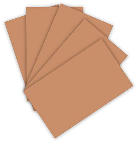 folia 614/50 72 - Fotokarton DIN A4, 300 g/qm, 50 Blatt, hellbraun - zum Basteln und kreativen Gestalten von Karten, Fensterbildern und für Scrapbooking