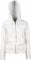Fruit of the Loom - Giacca sportiva da donna con cappuccio, felpa con cappuccio, Donna, bianco, XS (8)
