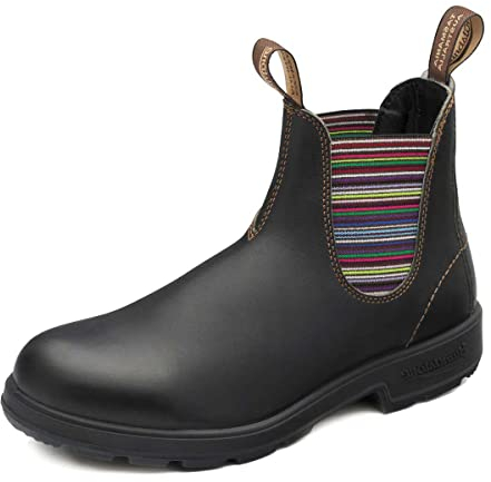 Blundstone Original 500 Series, Stivali Unisex - Adulto, Marrone scuro / Righe, 37 EU