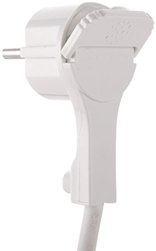 Electraline 3508019 Spina Schuko, Piatta, Bianco, 1 Pezzo
