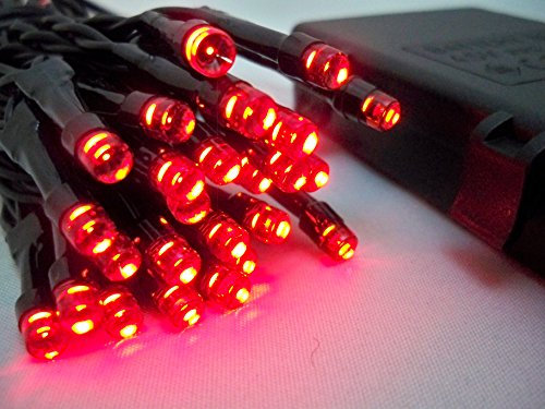 Best Artificial (TM) 50 Red LED Outdoor Waterproof Battery 8 Multi-Function String Lights with Timer 5M Length Party Fairy Christmas