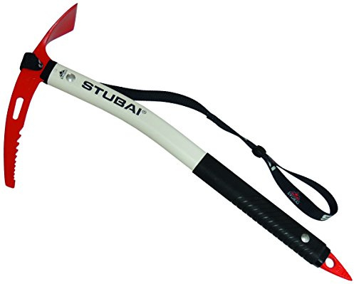 STUBAI Eispickel Pro Star 73 cm | EN 13089 Typ 2 | Stahlkopf, Manschette & Handschlaufe | Gebogener Schaft für Kontrolle in steilem Gelände | Profi-Bergsport Pickel