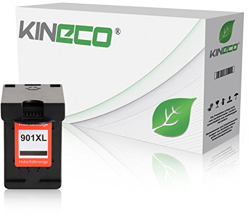Kineco Tintenpatrone kompatibel mit HP 901XL CC654AE OfficeJet J 4500 4524 4535 4540 4550 4580 4600 4624 4660 4680 C Series Wireless - Schwarz 20ml