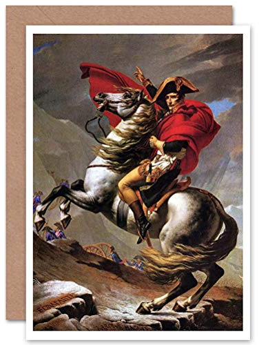 Wee Blue Coo JACQUES LOUIS DAVID NAPOLEON CROSSES GREAT ST BERNARD PASS GREETING CARD