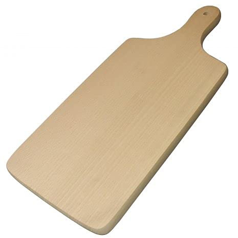 Tabla de cortar de madera con mango efo - Tabla de cortar de madera de haya orgánica (tamaño 35x15.5x1cm) - Gran alternativa para la bandeja de servir la tabla de quesos