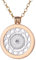 Morella Halskette Damen Gold 70 cm Edelstahl mit Amulett und Coin 33 mm in Schmuckbeutel Ornament