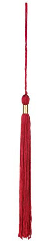LIERYS Tassel Quaste für Doktorhut - Flexibel anpassbar - Accessoire mit Eleganz - Vielseitig einsetzbar - Saisonübergreifend - Unisex-Design rot