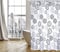 MSV Rideau de Douche Polyester Dots 180x200cm QUALITÉ Premium Gris - Anneaux Inclus