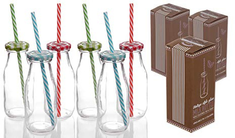 Close Up Retro Milk Bottles Set of 6