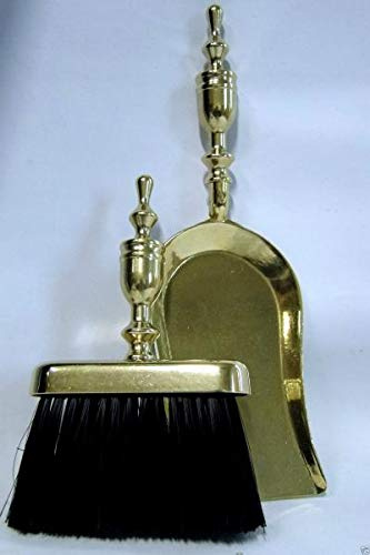 Kaminset Schaufel und Besen Gold Messing