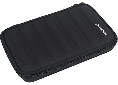 Mundharmonika -Tasche, PU Leder Black Harmonica Reißverschluss Tragetasche Aufbewahrung für 7 Harmonicas Musikinstrumentenzubehör