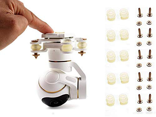BliliDIY 10Pcs Gimbal Shock Absorber Damping Ball & Anti-Shedding Buckle For Xiaomi Mi Drone 4K 1080P Version - White Ball + White Buckle