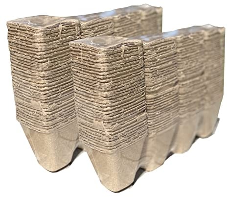 Fibre Compostable Biodegradeable Square 8cm Plant Pots (Pack of 288) for Seeds, Seedlings & Cuttings