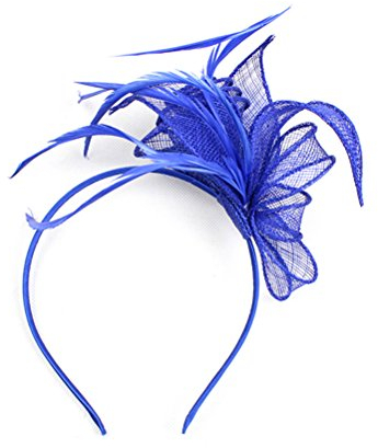 Fascinator / Fascinator aus Netzstoff, für Hochzeiten, Pferderennen, (schwarz) Gr. Einheitsgröße, blau
