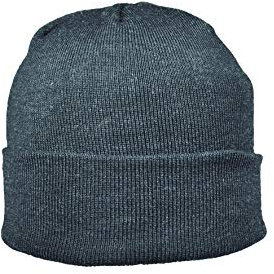 Breiter Strickmütze XXL für größere Köpfe, Wintermütze, Beanie aus Merinowolle, Anthrazit, XXL