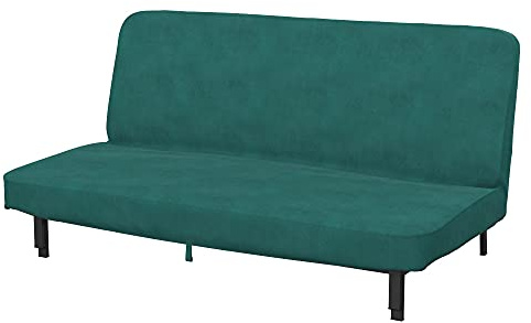 Soferia Sofabezug Kompatibel Mit NYHAMN 3-er Bettsofa Sofaüberzug Sofaüberwurf Sofaschoner Cover Einfache Reinigung Allergiefrei Wasserabweisend Majestic Velvet Türkis