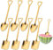 Gibsob 8 Stück Löffel Set, Löffel Spatenform, Kaffeelöffel, Rührlöffel Edelstahl, Zwei Verschiedene Schaufelformen, für Dessert, EIS, Heiße Schokolade, Heiße Getränke(Gold)