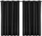 Moon 2er Pack Vorhang Ocean 70% Blickdicht, Ösenvorhang, Höhe 245 cm - Breite 140, verdunkelnd mit 8 Ösen (schwarz)