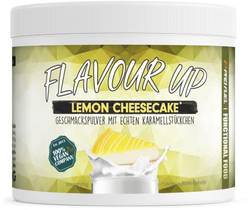 Geschmackspulver Lemon Cheesecake 250 g - Flavour Up | Leckerer Geschmack und Süße - Nur 11 kcal Pro Portion - Vielseitig Einsetzbar für Lebensmittel & Getränke - Flavour Powder
