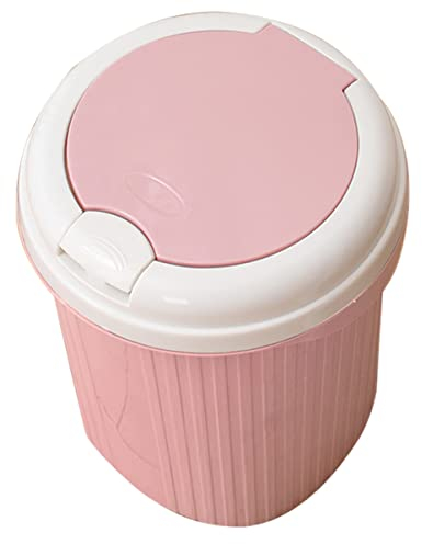 Wast Mini Salles de Bains Presse Pop Contient Petit Collège Couverture Poubelle Cuisines Pad Poudre Poudre Style De Table Poubelle Rose Couvercle Pousser Poubelle Printemps Fournitures De Maquillage À