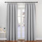 PONY DANCE Pencil Pleat Door Curtain Blackout - 2 Panels Thermal Insulated Curtains for Living Room Privacy Screen Heat Cold Blocking, 46 inch Width x 84 inch Drop, Silver Grey