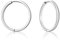 Mary & Jules Creolen Silber aus 925 Sterling Silber, aus recyceltem Silber, schlichte Damen Ohrringe, Klappcreolen, Durchmesser 25 mm, Echtschmuck Ohrstecker für Frauen und Mädchen
