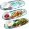 LEHAHA 2 Piece Chip and Dip Serving Set, Unbreakable Melamine Dipping Bowls and Platters Set of 3, Serving Dishes for Entertaining, Small Serving Bowls for Side Dishes, Salsa, Appetizers, Condiments