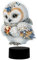 Diamond Painting Nachtlicht Tischdeko Tiere, Diamant Malerei Nachttischlampe Tischlampe LED Deko Eule Schmetterling Set, DIY 5D Diamant Painting Lampe für Kinder Geburtstag Geschenke (Eule 01)