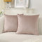 Ystyle Federe Cuscini Divano 60x60 - Copri Cuscino 2 Pezzi in Velluto con Cerniera Invisibile Morbidi e Lavabili, Copricuscini per Salotto e Camera Soggiorno Letto - Rosa Grigio
