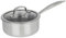 URBN-CHEF Juego de utensilios de cocina de inducción de aluminio antiadherente de acero inoxidable plateado con tapa de vidrio – 18, 20, 24 y 28 cm, cacerola, cacerola, sartén profunda para el hogar,