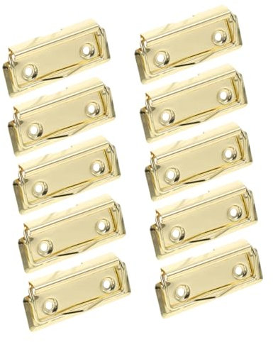 HAPINARY 10stücke Multifunktionale Büroklammern in Gold Kleine Klemmbretthalter Für Schule Und Büro Praktische Leichte Metallclips Zur Dokumentenbefestigung Und Papierorganisation
