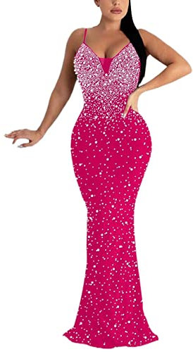 Uwdiohq Offerte Top di Oggi Abito Cerimonia Donna Colorato Vestito Damigella Rosa Antico Abito Donna Cerimonia Blu Abito Donna per Estate Vestiti Cerimonia Maniche Lunghe 2024 Special Deals