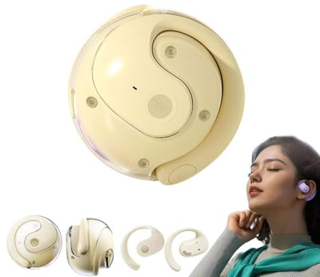 KI-Übersetzungsdrahtlose Bluetooth-Ohrhörer, HY-T26 ​​Pro Sprachübersetzer, Bluetooth Sprachübersetzer mit Echtzeit, Kabelloser Tragbarer Bluetooth-Sprachübersetzer mit 144 Sprachen (Beige)