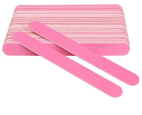Lima de Uñas,Pulidor de Uñas, 100 Uds papel de lija de madera limas de uñas 180/240 lima de uñas rosa papel de lija