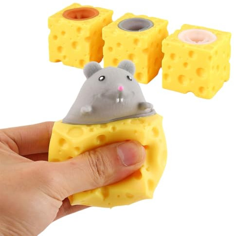 Cheese Toy,Squeeze Cheese Mice Toy,Squish Cheese Mouse Toy,Stress Toy,Relief Sens-Ory Toy,Pinch Stress Toy,Stress Decompression,Fufu Squishy,Taba-Squ-ishy,Squeeze Toy,Squishy Toy,Squishy Paw,Gray