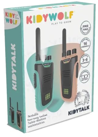 KIDYWOLF - Walkie-Talkies mit Taschenlampe hellblau/rosa