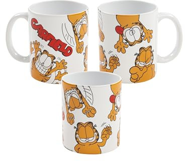 United Labels Garfield Mug - Taza de café de cerámica blanca, 320 ml